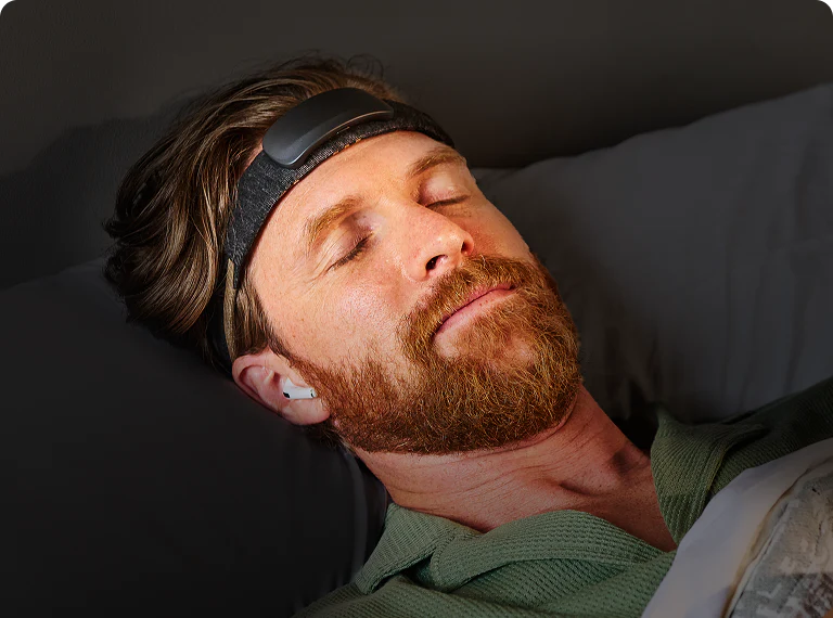 Muse S Athena wearable EEG headband, worn during rest